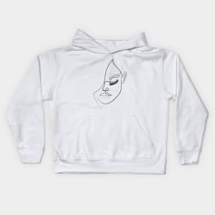 Floating in a Daydream | One Line Artist | Minimal Art | One Line Art | Minimalist Kids Hoodie